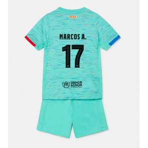 Barcelona Marcos Alonso #17 Replika Babytøj Tredje sæt Børn 2023-24 Kortærmet (+ Korte bukser)